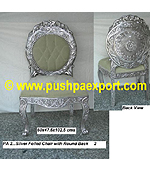 Silver Foiled Chair with Round Back